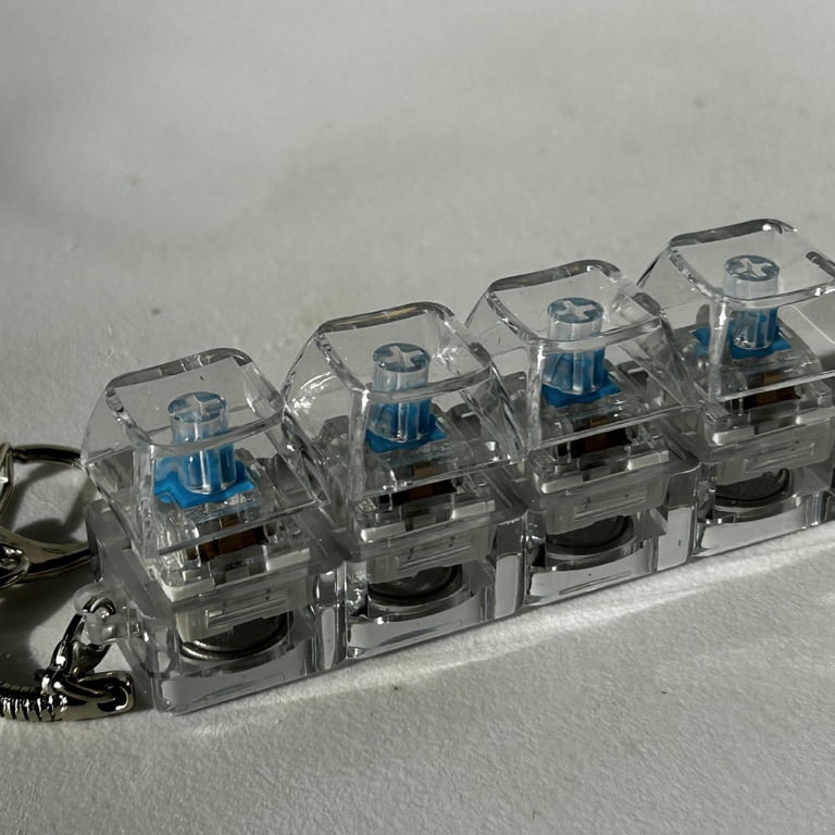 Keyboard Fidget Keychain 4 Keys Decompression Toys with No