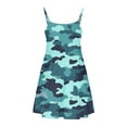 thumbnail image 7 of FamilyThread Girls Casual Camouflage Sleeveless Dresses Spaghetti Strap Summer Swing Twirly Sundress A-Line Dress For 4-14Y, 7 of 7