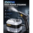 thumbnail image 2 of Professional High-Pressure 1800ml Rapid-Heating Steam Cleaner, 2500W High Temperature Pressurized Steamer with 6 Adjustable Levels for Kitchen, Bathroom, Furniture, Car, Windows (Beige) - ORANGE, 2 of 7
