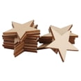 thumbnail image 1 of 50/25/10 piezas de estrellas de madera recortadas, figuras de madera para manualidades, adornos de madera, piezas de madera 25 piezas 50 mm, 1 of 9