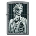 thumbnail image 2 of Zippo Lady Skull Design Flat Grey Pocket Lighter, 2 of 6