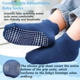 thumbnail image 2 of 8 Pairs Baby Socks with Grippers, Non Slip Grip Baby Socks for 3-5 Years Old Infants Newborn Toddlers Boys Girls, 2 of 5