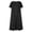 Black, variant on Tshirt Dress Women Cotton Linen Lightweight Short Sleeve Crewneck Loose Fit Flowy Maxi Dress Summer Lounge Dress