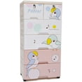 thumbnail image 2 of 6 Drawer Dresser Chest Clothes Storage Modern Bedroom Plastic Cabinet Organizer w/Wheel, 2 of 9