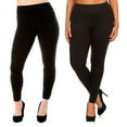 thumbnail image 3 of 1 Black Seamless Plus Size One Fit Footless Stretchy Yoga Pants Leggings Women, 3 of 7