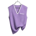 thumbnail image 6 of Ynynloco Men's Waffle Knit Sweater Vest V Neck Regular Fit Knit Sleeveless Pullover Tops, 6 of 7