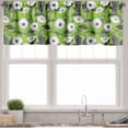 thumbnail image 3 of Ambesonne Floral Valance & Curtain, Flowers Big Leaves, 55"x45", Lime Green Multicolor, 3 of 7