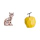 thumbnail image 1 of Escultura De Fruta De Gato De Porcelana, Figura Decorativa, Adorno De Animal, Arte Geométrico, Artesanía Coleccionable, Decoración De Mesa Para Chimenea, Festival, Oficina, 1 of 8