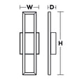 thumbnail image 3 of Afx ZLAV1405L30D1BK Zola 14" Wide Led Bath Bar - Black, 3 of 7