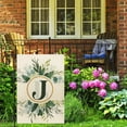 thumbnail image 4 of Monogram Letter A-Z Garden Flag, 12x18'''' Linen Double Sided Garden Flags for Outside, Family Last Name Initial Outdoor Decoration Flag, Suitable for Yard, Porch, Balcony (Flagpole not Included), 4 of 5
