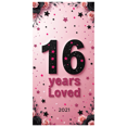 thumbnail image 2 of LUUFILx 16th Birthday Decoration Banner Backdrop Loved Pink Sparkly Background Party Supplies Sweet Photography Props Celebration Banner Decor Display, 2 of 8