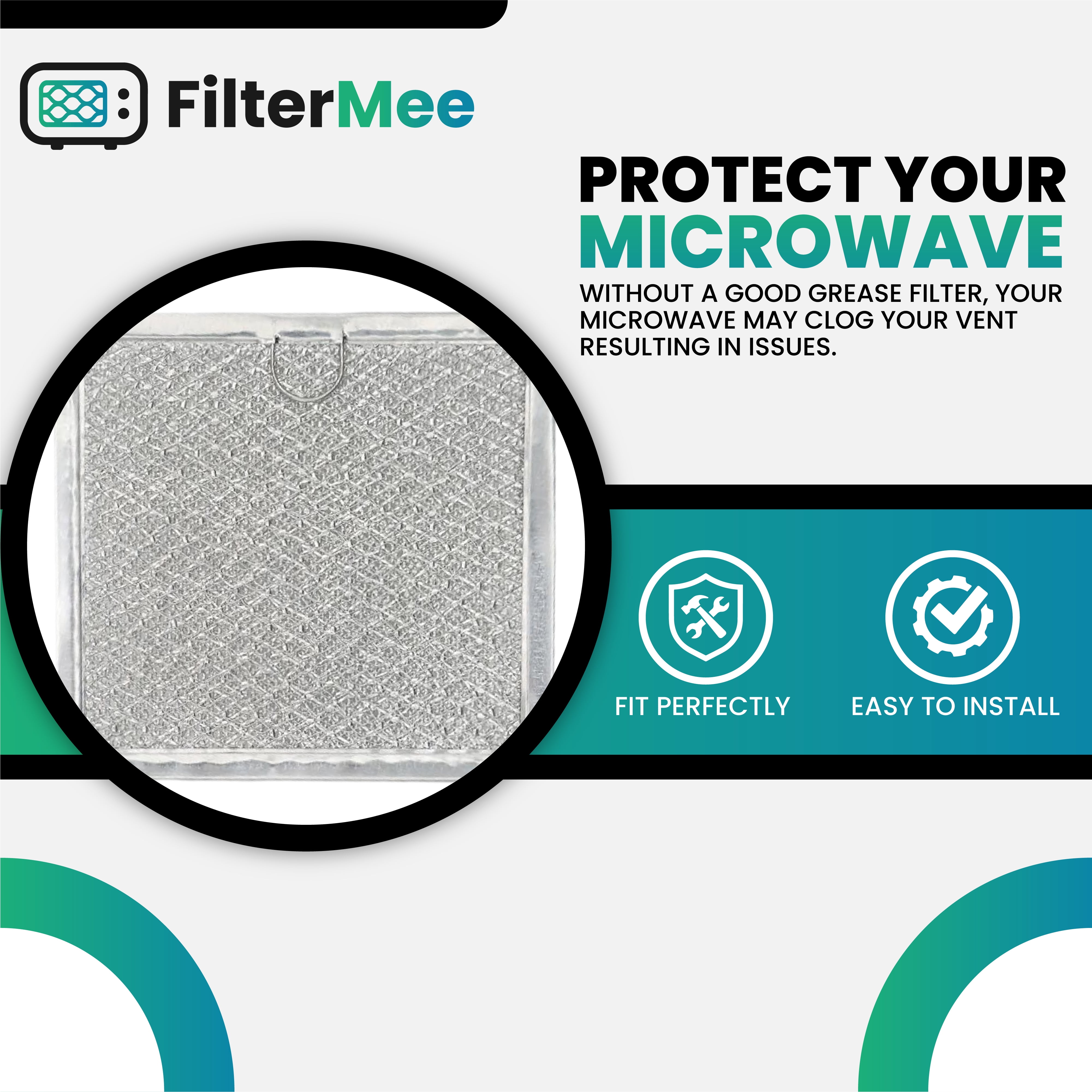 2 Pack FilterMee Brand Microwave Grease Filter Compatible with Samsung DE63-00666A, ME17R1021ES