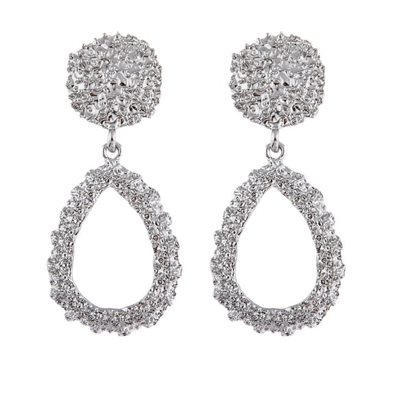 PONPRNGY Personality Earrings Leaves Beautiful Earrings Irregular Mesh