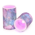 thumbnail image 7 of Yayeee Flameless Candles with Remote Flickering Battery Operated Multi Color Changing, Pink Marble Pattern, 7 of 7