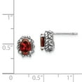 thumbnail image 3 of Sterling Silver Garnet Earrings, 3 of 3