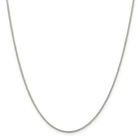Primal Silver Sterling Silver Rhodium Plated 1.5mm Round Spiga Chain
