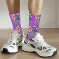 thumbnail image 2 of Stockings 67 Cute Printed Baseball Crew Socks Fun Patterned Knee High Socks Soft Comfortable Casual Socks For Daily Wear & Sports Polyester Long Socks, 2 of 4