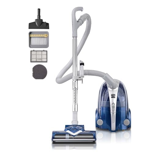 Aspiradora Kenmore Pet-Friendly con filtro HEPA ligero, modos variables, cable retráctil y cepillo para mascotas - Azul