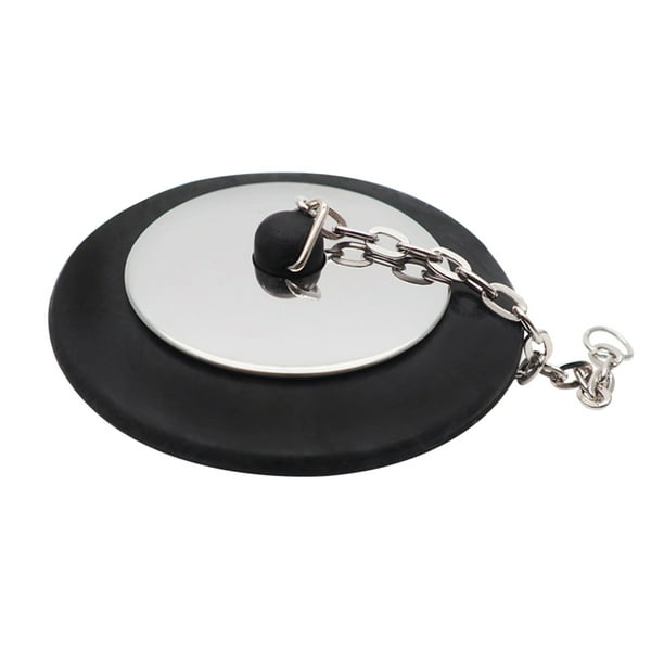 Tapón de drenaje de bañera con estrangulador de goma con tapón de baño de cadena Tapón de drenaje de bañera para el hogar y el hotel (estilo A)