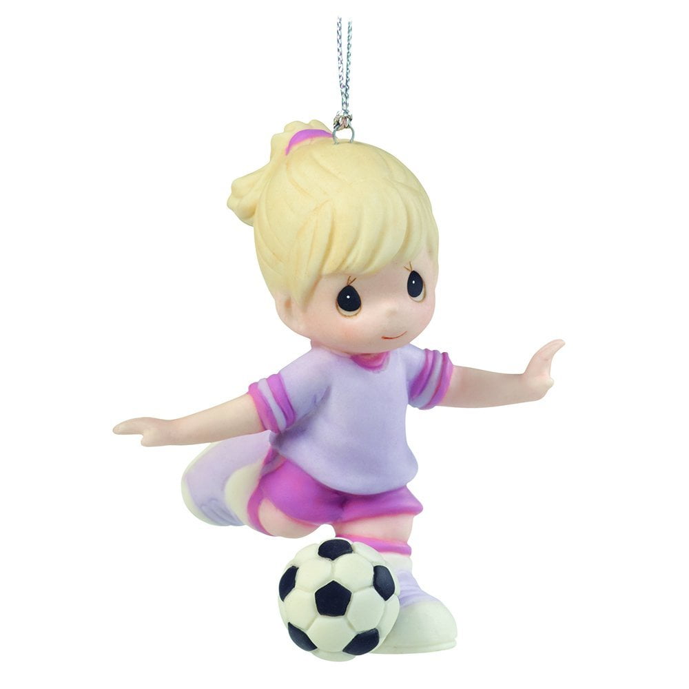 girl soccer player ornament