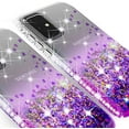 thumbnail image 2 of Samsung Galaxy S20 FE Case w/ TPU Screen Protector Liquid Quicksand Glitter Cute Bling Girls Women [Shock Proof] for Galaxy S20 FE - Clear/Purple, 2 of 5