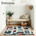 thumbnail image 3 of ODIKA 3'x5' Machine Washable Non-Slip Area Rug, Construction Play High Traffic Rug, Red, 83792, 3 of 7
