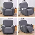 thumbnail image 4 of Recliner Slipcovers 4-Pieces Recliner Covers Recliner Couch Covers Recliner Chair Cover Non Slip Reclining Slipcovers with Storage Pockets Furniture Protector for Living Room, 4 of 8
