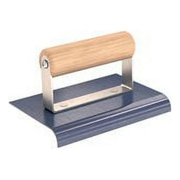 Bon 22-772 Edger - Blue Steel 6-inch X 4-inch - 1/2-inch Radius 5/8-inch Lip Wood Handle