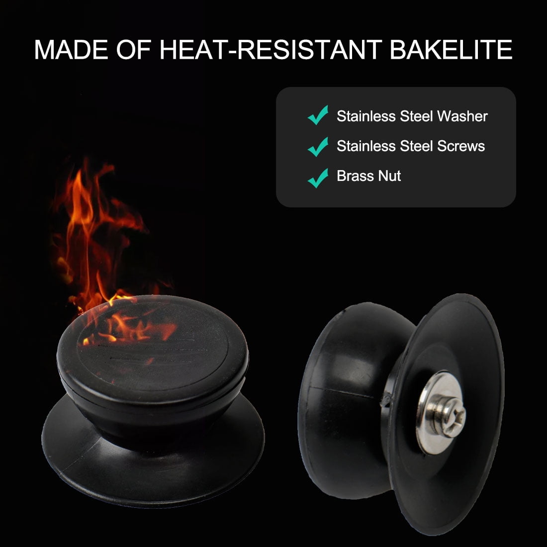 Unique Bargains Pan Lid Knob Easy Lifting Universal Cookware Replacement 5 Pcs