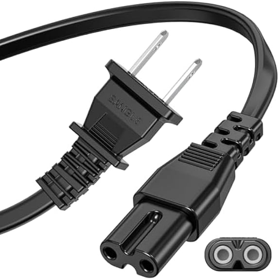 Eryueer Power Cord Compatible with JBL, 6FT 2 Prong Power Cable Compatible with JBL Partybox 1000 720 710 310 300 200 110 100 On-The-Go Speaker, ONN Party Speaker