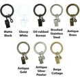 thumbnail image 7 of Urbanest Set of 20 1-inch Metal Curtain Rings with Clips and Eyelets, Fits up to 3/4 Inch Rod, Bronze, 7 of 7