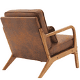 thumbnail image 6 of Sesslife Modern Accent Chair, Armrest Upholstered Single Lounge Chair, Leisure Chair Reception Chair for Living Room, Bedroom, Reading Room, Brown, 6 of 7
