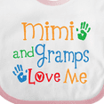thumbnail image 4 of Inktastic Mimi and Gramps Love Me Boys or Girls Baby Bib, 4 of 4