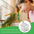 thumbnail image 2 of Pull-Out External Parrot Feeder – Hanging Wild Bird Seed with Squirrel Proof Tray & Transparent Bird Bath Tub​, 2 of 14
