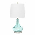 thumbnail image 2 of Lalia Home Rippled Glass Table Lamp with Fabric Shade, 2 of 10