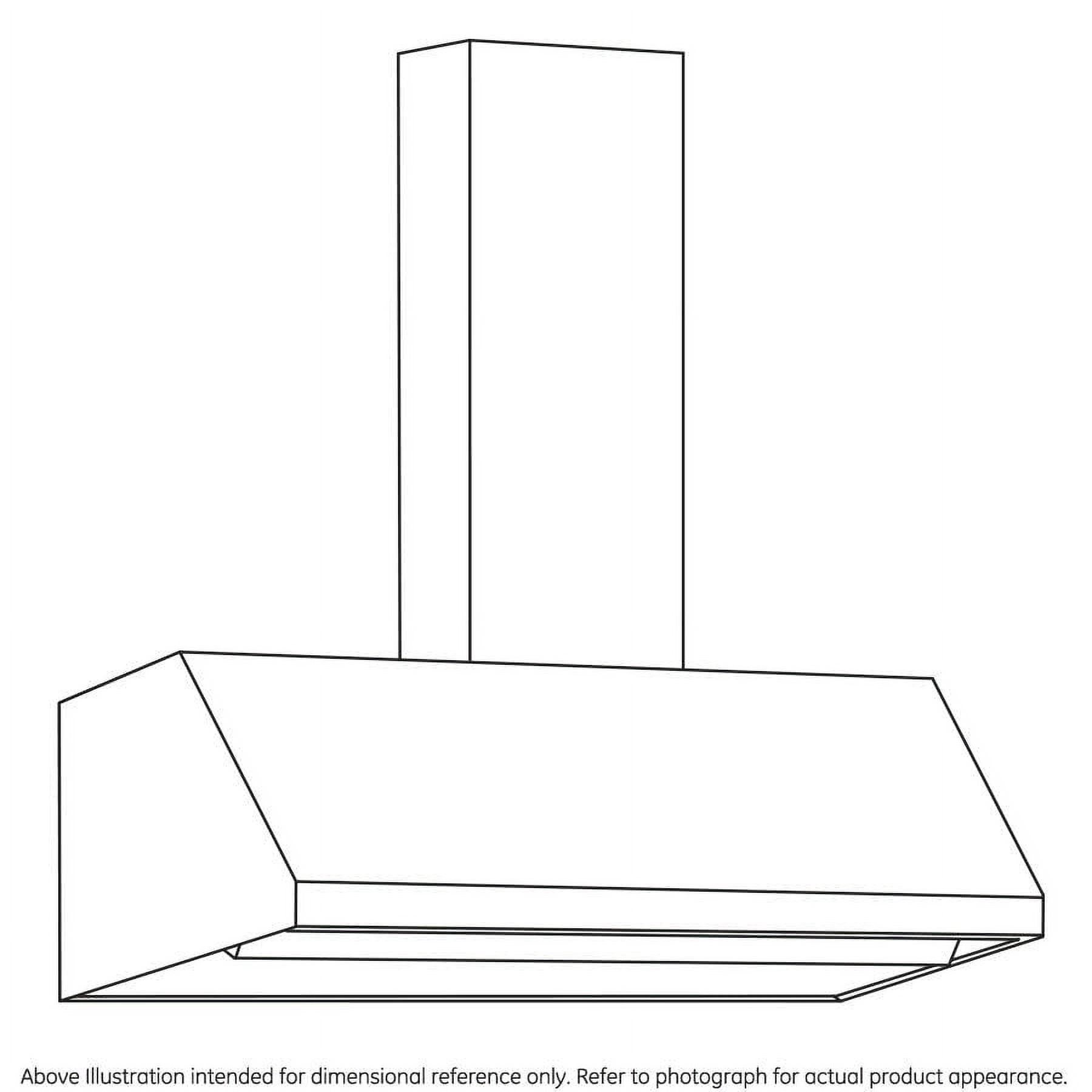 Ge Profile UVW8364SPSS 600 Cfm 36" Wide Wall Mounted Range Hood - Stainless Steel