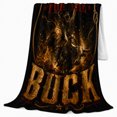 thumbnail image 2 of Rugged Cowboy Rides Bucking Bull Western, Festive Holiday Scene, Warm Flannel Blanket for Living Room and Reading Nook, Art Lovers Christmas Gift, Festive Home Decor, 2 of 9