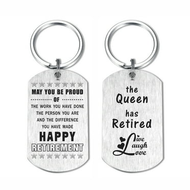 DEGASKEN Double-Sided Keychain - The Queen Has Retired, Women Retirement, Carabiner Keychain, 1
