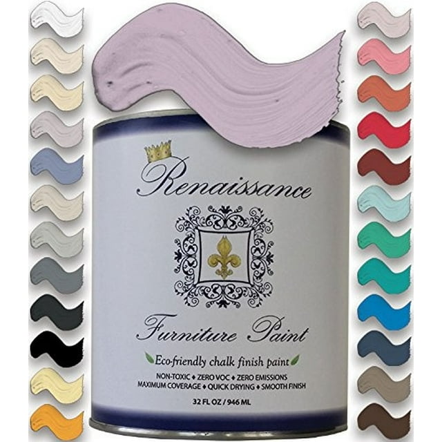 (32oz (Quart), 04 Everlasting) - Renaissance Chalk Finish Paint Qt - Superior Coverage, Non Toxic, Eco-Friendly - Everlasting