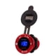 thumbnail image 2 of Pantalla Digital Cargador De Motocicleta Puertos Usb Duales Enchufe De Cargador De Automóvil Adaptador De Encendedor De Cigarrillos De Aleación De Aluminio Con Voltímetro Para Motocicleta Camión De Minnieouse VI009568-01, 2 of 7
