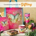 thumbnail image 6 of Christian Art Gifts Large Stainless Steel Double Wall Vacuum Insulated Butterfly Pink Travel Mug Tumbler for Women: Be Still Inspirational SCripture, BPA Free Multicolor Floral, Retractable Lid, 18 oz, 6 of 7