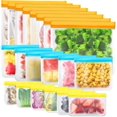 thumbnail image 1 of 20 Sacs de Congélation Réutilisables, Sac à Sandwich Réutilisable, Sac de Stockage Alimentaire en Silicone Réutilisable Étanche Ziplock Récipient Hermétique pour Déjeuner, Collations, Fruits, 1 of 5