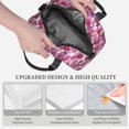 thumbnail image 4 of Goofa Orchids Flowers Pattern Lunch Bag ,Insulated Lunch Box, Small Leakproof Cooler Food Lunch Containers Reusable High Capacity Lunch Tote Bags, 4 of 8