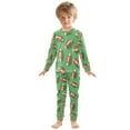 thumbnail image 6 of FORMRS Toddler Unisex Long Sleeve Top and Pants Pajama Set 2-Piece Sleepwear, Sizes 18M-8Y, American Footballs, 6 of 6