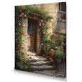 thumbnail image 2 of Designart "Village Door Filled With Flowers I" Farm Door and Windows Canvas Print, 2 of 5