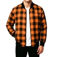 thumbnail image 4 of Horkkom Jackets for Men Long Sleeve Plaid Print Flannel Shirts Casual Zip Up Fall Shirts with Pockets M, 4 of 8