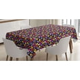 thumbnail image 1 of Mushroom Tablecloth, Abstract Funny Pattern with Colorful Toadstools Illustration, Rectangle Satin Table Cover Accent for Dining Room and Kitchen, 52" X 70", Multicolor, by Ambesonne, 1 of 2