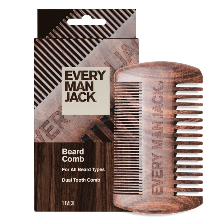 Every Man Jack Beard & Mustache Comb, Ebony Wood photo 1