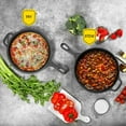thumbnail image 6 of 2-in-1 Pre-Seasoned Cast Iron Dutch Oven Pot with Skillet Lid Set, 10" Skillet 3QT Pot for Cooking, Baking, Frying and Camping, 6 of 7