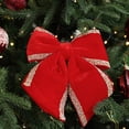 thumbnail image 1 of Puntoco Lazo de tela con polvos pegajosos de franela para Navidad, adornos para árboles de Navidad, diseño de escenas para ventanas y sofás, 1 of 6